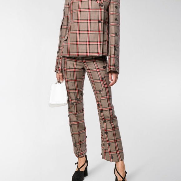 ROKH Checked Button Trouser New With Tags IT42 / M
